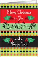 Christmas Recipe Card, blank card