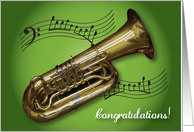 Congratulations / Passing Brass music exam card
