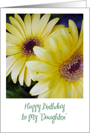 Birthday / Like a Daughter to Me Yellow Gerbera Daisies card
