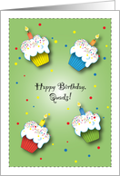 Birthday / For Quads, cupcakes card