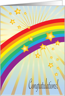 Congratulations, Rainbow & Stars card