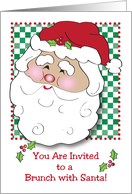 Christmas Invitation to Brunch with Santa card