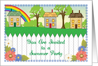 Invitation to Summer Theme Party, primitive style card
