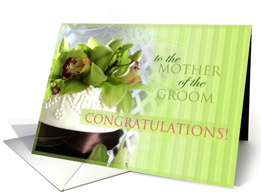 Congratulations to the mother of the Groom card (469774)