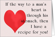 Way to a Man’s Heart Recipe card