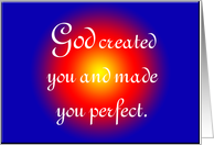 God’s Perfect Creation card