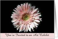 Pink Daisy, Art Exhibit Invite card