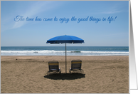 Retirement Beach Chairs card
