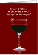Funny Wine Happy Birthday Customizable card