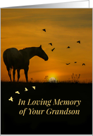 Sympathy Loss of Grandson, Grandson Condolences card