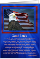 Good Luck Basic Training, Encouragement Quote Theodore Roosevelt card