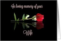 In Loving Memory and Deepest Sympathy for the Loss of your Wife Rose card