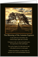 Autumn Equinox Blessings the Magic of Nature with Oak Tree and Sun card