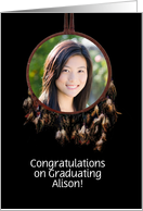 Graduation Follow Your Dreams Custom Picture and Text Dreamcatcher card