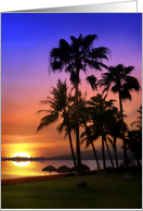 Tropical Pariadise Birthday Island Palm Tree card