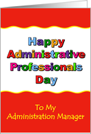Happy Administrative Professional Day, Admin Manager card