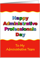 Happy Administrative Professional Day, Admin Team card
