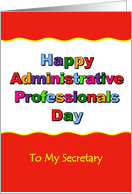 Happy Administrative Professional Day, Secretary card