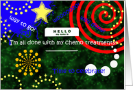 celebrate Final chemo treatment for Young boy party invite card