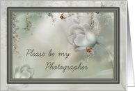 Please be my photographer tulips and butterflies card