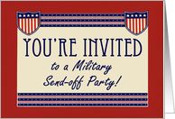 Military Send Off Party Invitations Army Navy Marine Air Force Soldier card