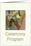Ceremony Program - Bride & Bouquet card