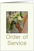 Order of Service - Bride & Bouquet card