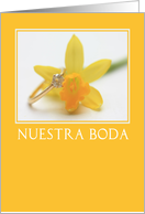 daffodil spanish wedding invitation card