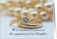 engagement of daughter announcement - diamond ring card
