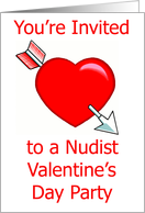 Nude Valentine’s Day Party Invitation card