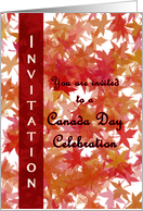 Invitation to Canada day celebration card