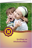 Raksha Bandhan card with custom photo card