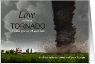 Funny Divorce Congratulations Tornado Humor card