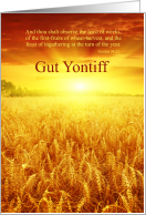 Shavuot Gut Yontiff Golden Wheat Field Exodus 34:22 card