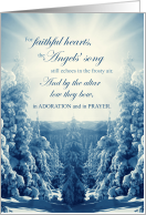 Religious Christmas Winter Forest Angels’ Song card