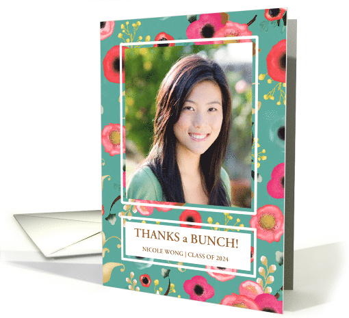 Thank You for the Graduation Gift Custom Photo card (1433022)