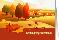 Thanksgiving Celebration. Invitation Card