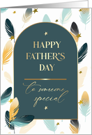 Especially for you on Father’s Day Feather Pattern card