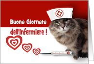 Buona Giornata dell’Infermiere.Fun Nurses Day Italian Card
