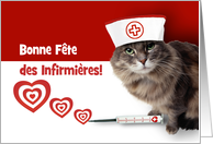 Bonne Fte des Infirmires. Fun Nurses Day French Card