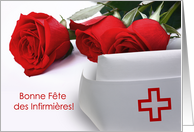 Bonne Fte des Infirmires. Nurses Day Card in French card