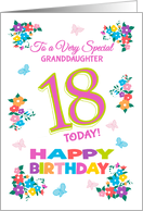 Granddaughter’s 18th Birthday Bright Flowers card