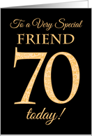 Chic 70th Birthday Card for Special Friend card