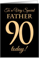 Chic 90th Birthday Card for Father card