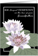 Sympathy on Loss of Grandfather with Water Lilies card