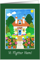 New Home Announcement with Swedish Greeting card