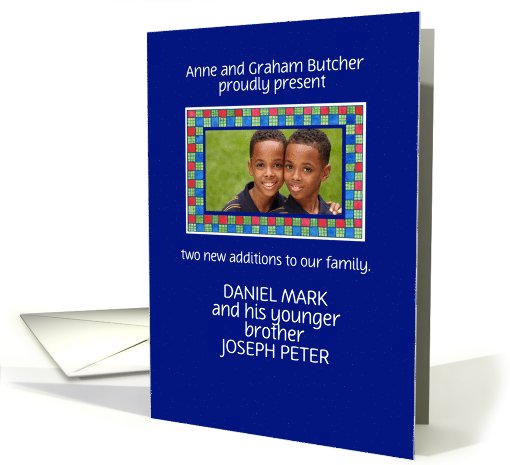 Adoption Announcement Photocard - Boys card (873067)