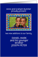 Adoption Announcement Photocard - Boys card