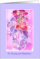Custom Front Sympathy with Pink and Purple Wallflowers card