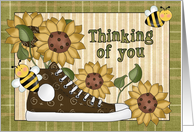 Thinking of you sunflowers card